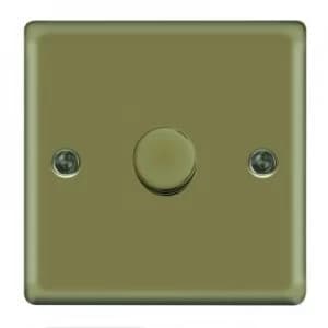Wickes Dimmer Switch 1 Gang 2 Way 400W Pearl Nickel Raised Plate