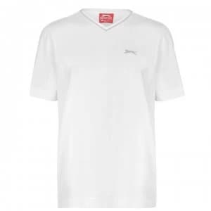 Slazenger V Neck T Shirt Mens - White