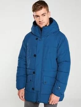 Barbour Storm Force Alpine Quilted Coat - Peacock Blue, Peacock Blue, Size L, Men