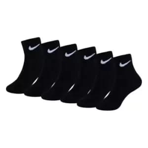Nike 6 Pack of Trainer Socks Infants - Black