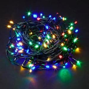 Robert Dyas 80 Multi-Coloured LED Berry Indoor and Outdoor Lights With Timer Function - Mains Powered