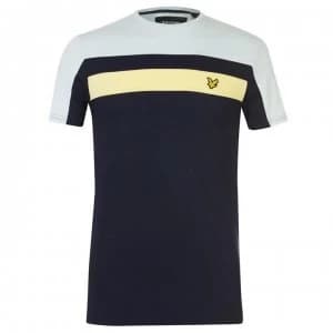 Lyle and Scott Block Print T Shirt - Navy Z99