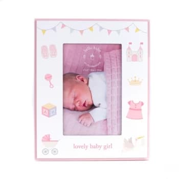 4" x 6" - Hello Baby Bunting Photo Frame - Baby Girl