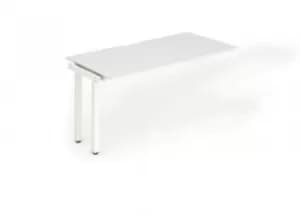 Single Ext Kit White Frame Bench Desk 1200 White