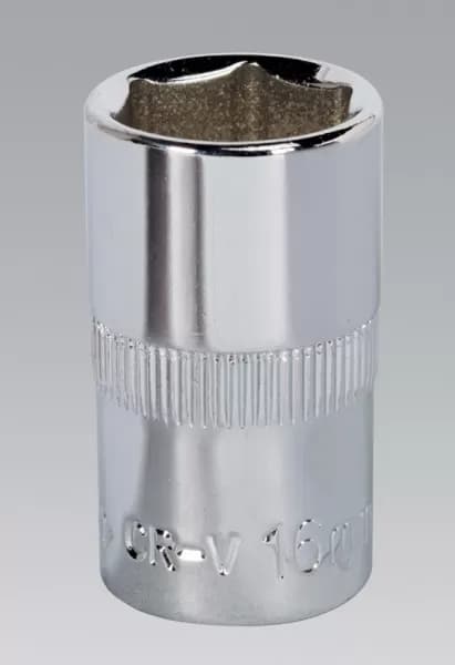 Genuine SEALEY SP1216 WallDrive® Socket 16mm 1/2Sq Drive Fully Polished