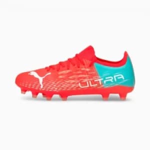 PUMA Ultra 3.3. FG Womens Football Boots, Sunblaze/White/Elektro Aqua Size 3 Shoes