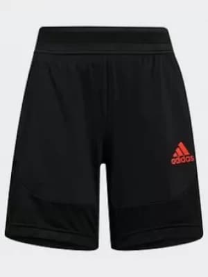 adidas Heat.rdy Sport Shorts, Black/Red, Size 4-5 Years