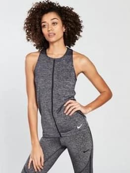 Nike Training Pro HyperCool Shine Tank Top Black Size L Women