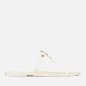 Tory Burch Womens Mini Miller Jellie Toe Post Sandals - New Ivory - UK 4