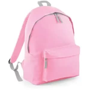 Beechfield - Childrens Junior Fashion Backpack Bags / Rucksack / School (One Size) (Classic Pink/ Light Grey)