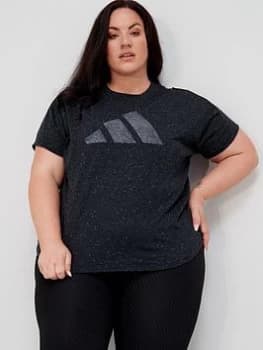 adidas Winners 3.0 Tee (Plus Size) - Black, Size 3X, Women