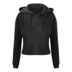 AWDis Just Hoods Womens/Ladies Girlie Cropped Hoodie (2XS) (Jet Black)