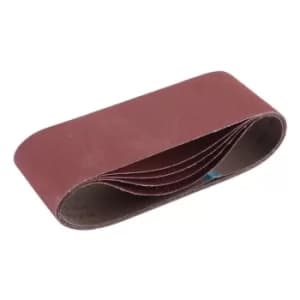 Draper Cloth Sanding Belt, 100 x 610mm, Assorted Grit (Pack of 5)