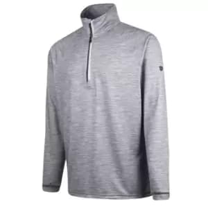 ISLAND GREEN RAGLAN SLEEVE TOP LAYER - CHAR MARL/LIME - L