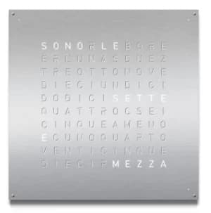 QLOCKTWO Large Stainless Steel Wall Clock 90cm