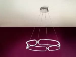 Colette Modern Stylish Dimmable LED Designer Pendant Light Chrome with Remote Control