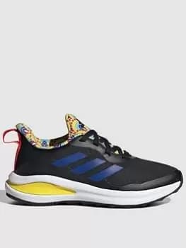 adidas Kids Fortarun, Black/Blue, Size 1