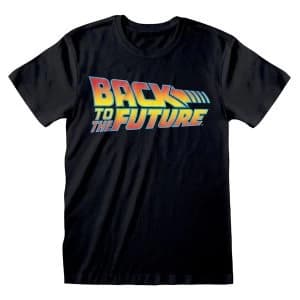 Universal - Back to the Future Vintage Logo Unisex Medium T-Shirt - Black