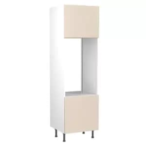 KitchenKIT Slab 60cm Double Oven Unit- Gloss Cashmere