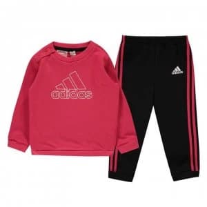 adidas Must Haves Logo Fleece Youth Baby Jogger - Power Pink