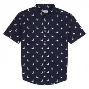 Jack Wills Mr Wills Printed Shirt - Navy AOP
