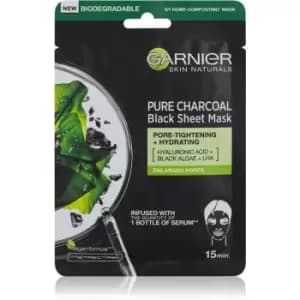 Garnier Skin Naturals Pure Charcoal Black Sheet Mask with Seaweed Extract 28 g