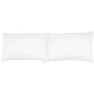 So Soft Jersey Plain Dyed Standard Pillow Cases, White, Pair - Catherine Lansfield