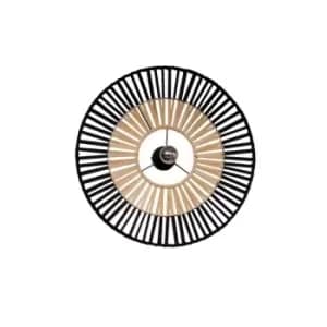 Silikou Decorative Ceiling Light Black Bamboo 1x E27 Max 40V