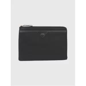 Tommy Hilfiger Th Corp Leather Laptop Sleeve - Black