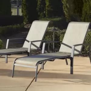 Dorel Serene Ridge Chaise Sun Lounger 2 Pack - Grey
