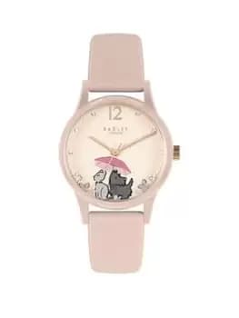 Radley Ladies Pink Dog Printed Dial Silicone Strap Watch