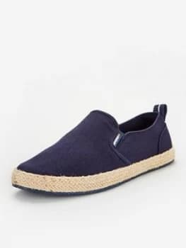 Superdry Hybrid Slip On Classic Espadrilles - Navy, Size 8, Men