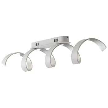 Fan Europe Lighting - Fan Europe HELIX LED Swirl Semi Flush Light White, Silver 1600lm 3000K 80x18x13.5cm