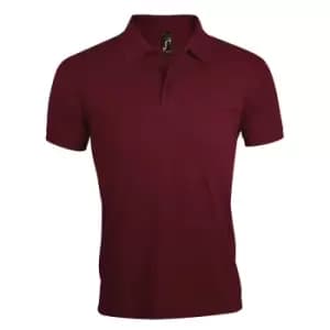 SOLs Mens Prime Pique Plain Short Sleeve Polo Shirt (3XL) (Burgundy)