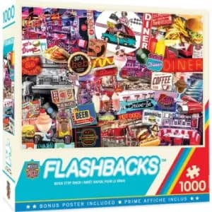 Masterpieces Puzzle Flashbacks Quick Stop Diner Puzzle 1000 piece jigsaw puzzle