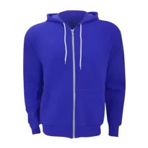 Canvas Unixex Zip-up Polycotton Fleece Hooded Sweatshirt / Hoodie (M) (True Royal)
