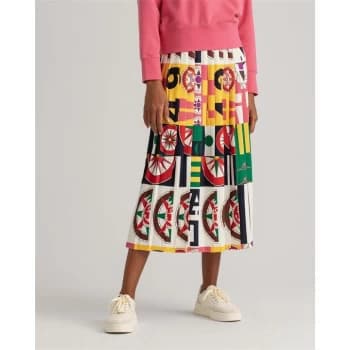 Gant Rough Weather Pleated Skirt - Blue