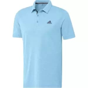 adidas Heather Polo Shirt Mens - Blue