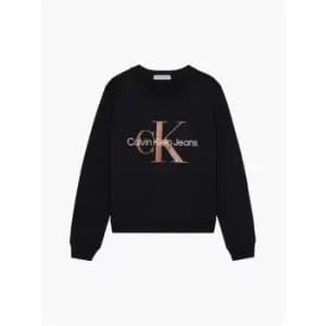 Calvin Klein Jeans Bronze Monogram Cn Sweatshirt - Black