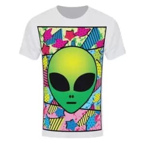 Grindstore Mens Psychedelic Alien Sub T-Shirt (Medium (38-40in)) (White)