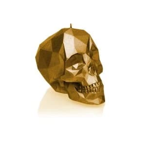 Gold Large Low Poly Skull