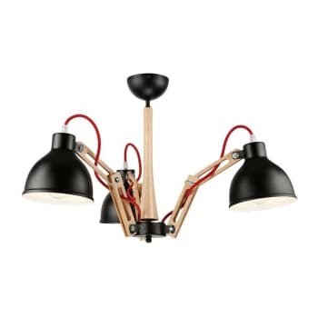 Lamkur Lighting - Marcello Adjustable Multi Arm Pendant Ceiling Light Natural, 3x E27