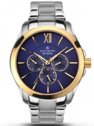 Accurist Mens Blue Dial Bracelet Watch 7122