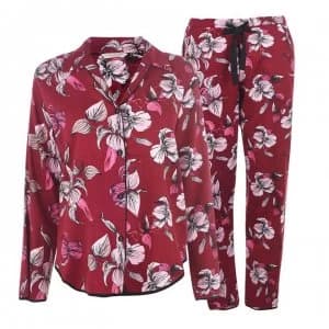 Cyberjammies Floral Print Pyjama Set - Burgundy