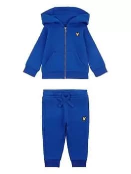 Lyle & Scott Toddler Boys Zip Hoodie And Jog Set - Blue Size 12 Months