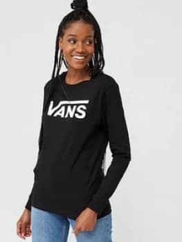 Vans Flying V Classic Long Sleeve Boyfriend Tee - Black