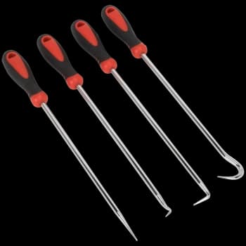 Sealey 4 Piece Long Reach Hook and Pick Set