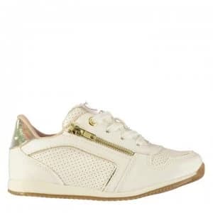 Fabric Alexa Run Infants Trainers - White Gold