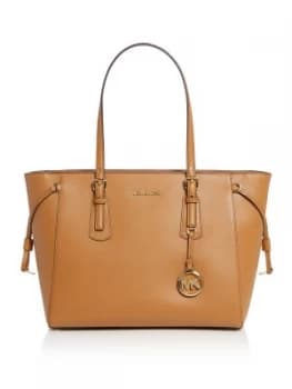Michael Kors Voyager Medium Topzip Tote Bag Tan