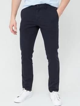 Tommy Hilfiger Bleecker Flex Chino - Desert Sky Navy, Desert Sky Navy, Size 32, Inside Leg Regular, Men